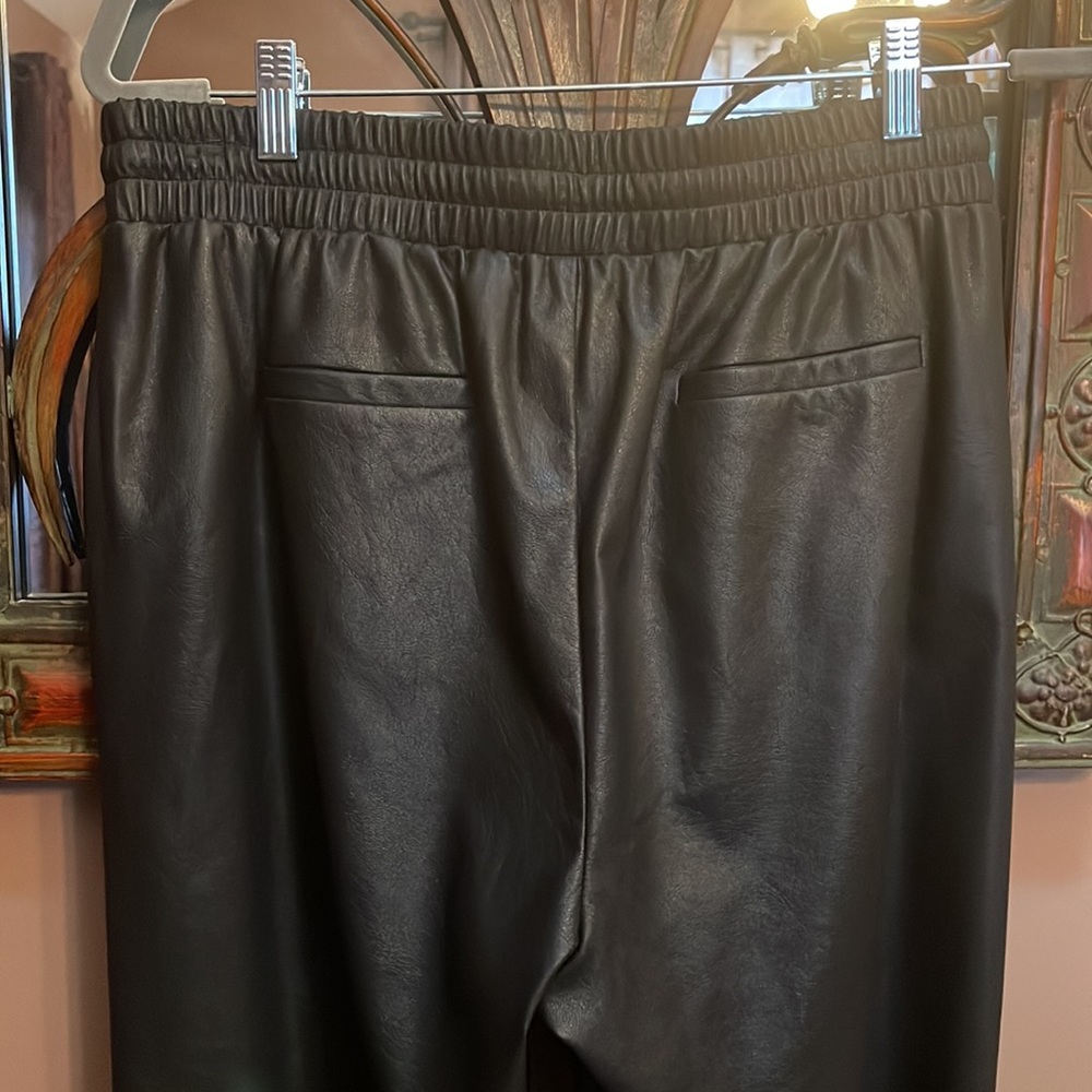 Rebecca Taylor Fux Leather Joggers View 6